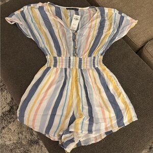 Abercrombie & Fitch Multicolor Striped Romper